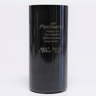 Packard PRMJ135 Motor Start Capacitor. 135-162 MFD UF / 330 VAC