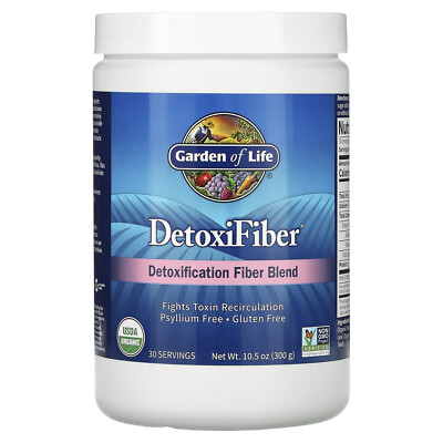 Garden of Life DetoxiFiber Special Detoxification Fiber Blend 300 g Dairy-Free,