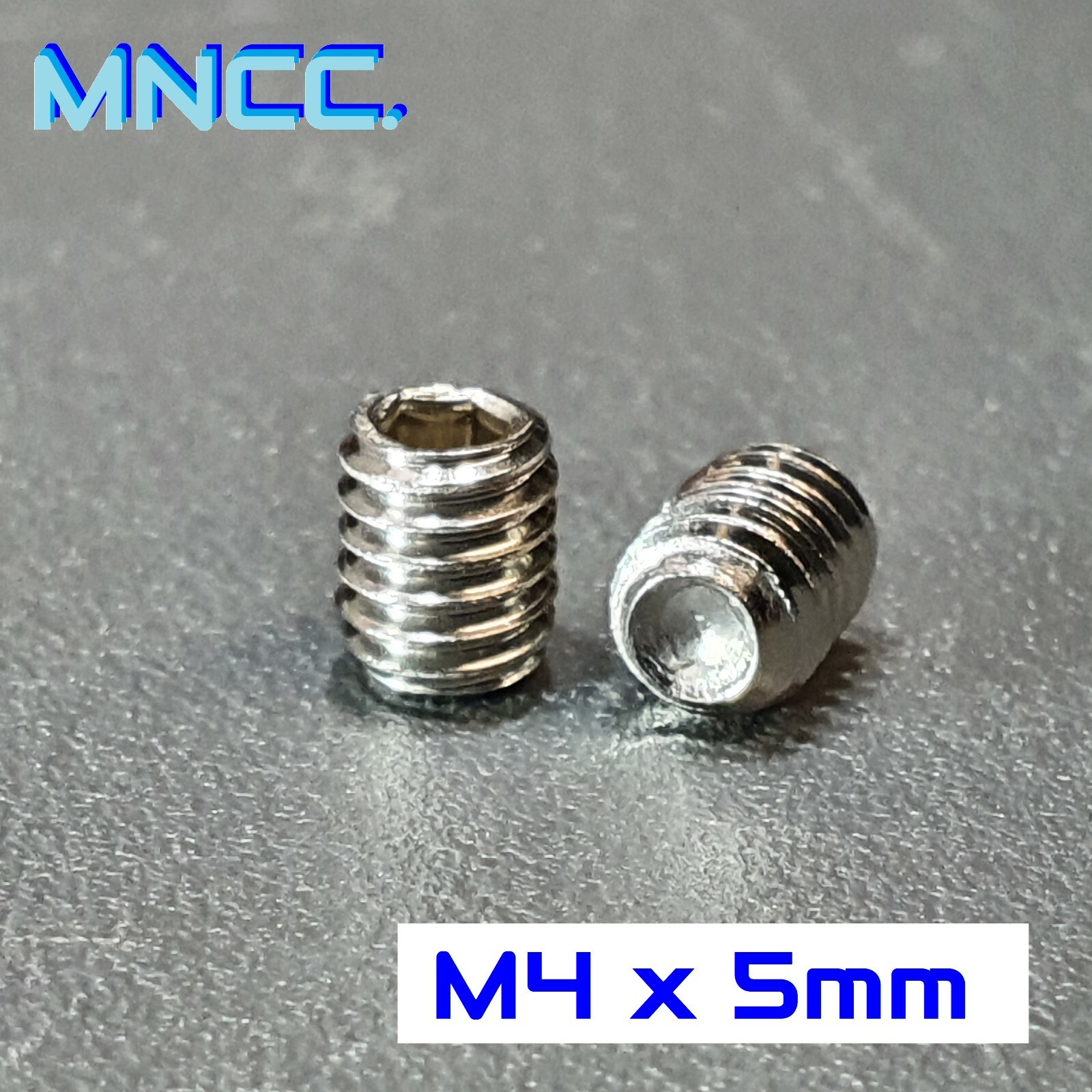 M4 x 5mm Cup Point Grub Screw Hex Head Set Screw 304 Stainless Steel P0.7