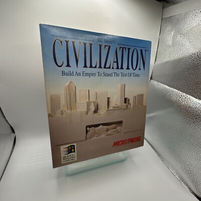 Sid Meier's Civilization (IBM PC 3.5'' Floppy, Windows 3.1) 4 Disk + CIB