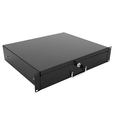 Rack Mount DJ 19'' Rack Case Equipment Deep Drawer 2U 2 Space Locking Lockable