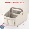 Skip Hop Diaper Caddy Organizer with Touch Sensor Night Light Nursery Style Oat