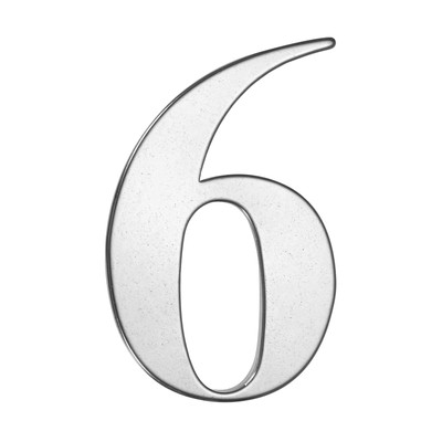 Self-adhesive House Number, 4'' 304 Stainless Steel Mailbox Number [Number 6]