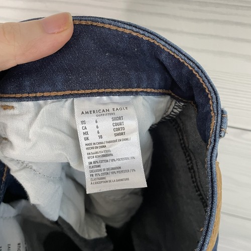 American Eagle Hi Rise Jegging 360 Next Level Stretch Distressed Denim Jeans 6S