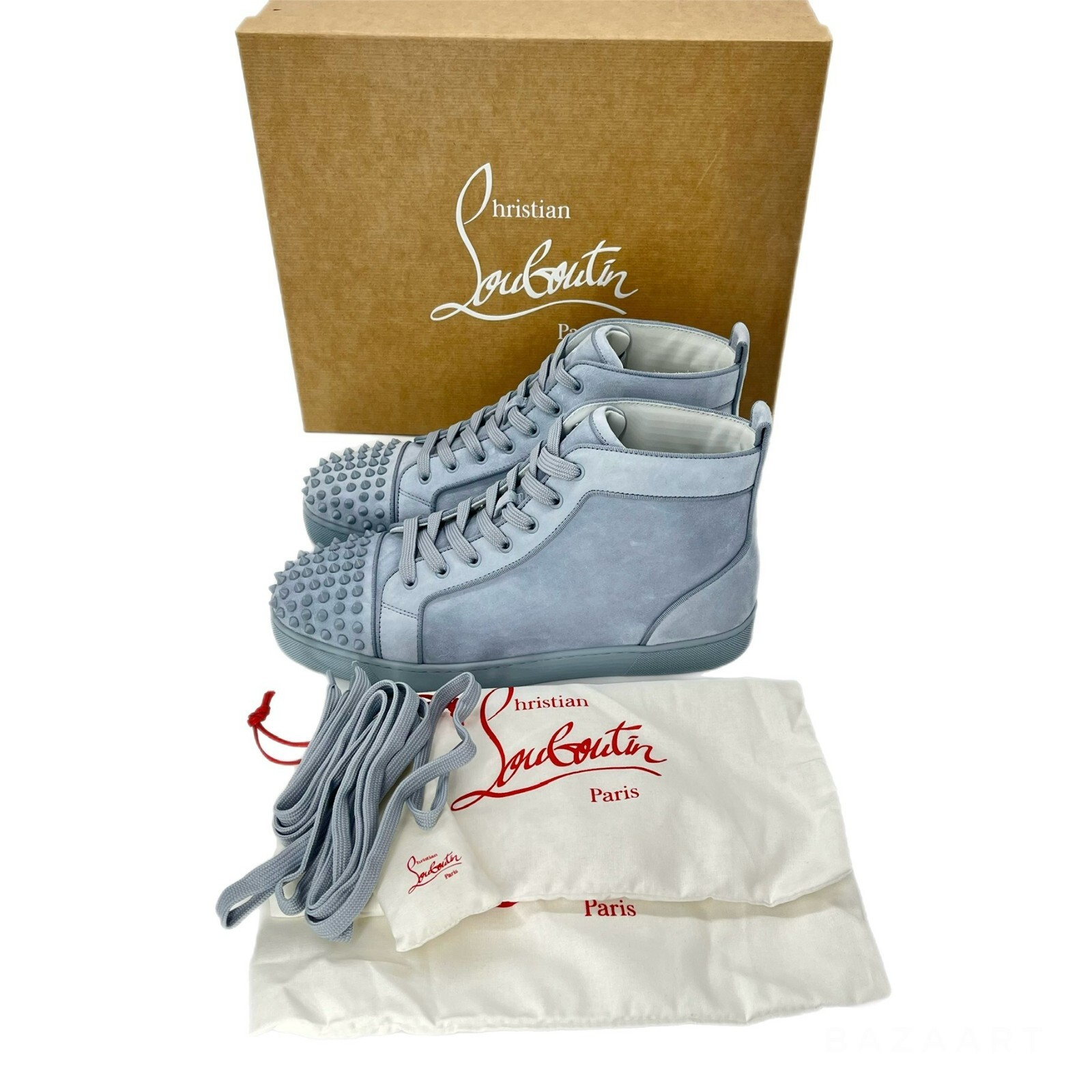 『lucaluna』 Christian Louboutin Lou Spikes Orlato Suede High-top