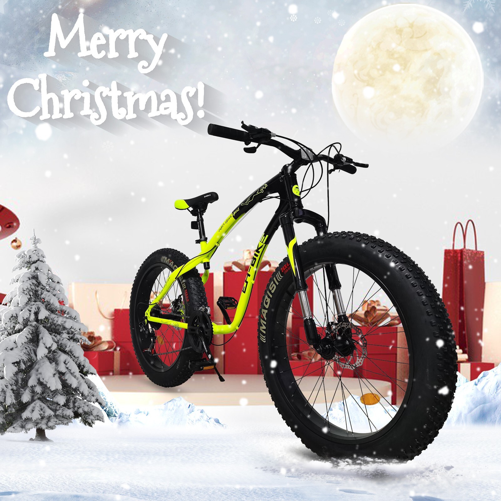 26-inch Fat Tire Off-Road Vehicle 21-Speed Mountain Snow Bik