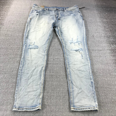 Ksubi Jeans Mens 40x32 Van Winkle Boneyard Phase Denim Pants Distress Skinny