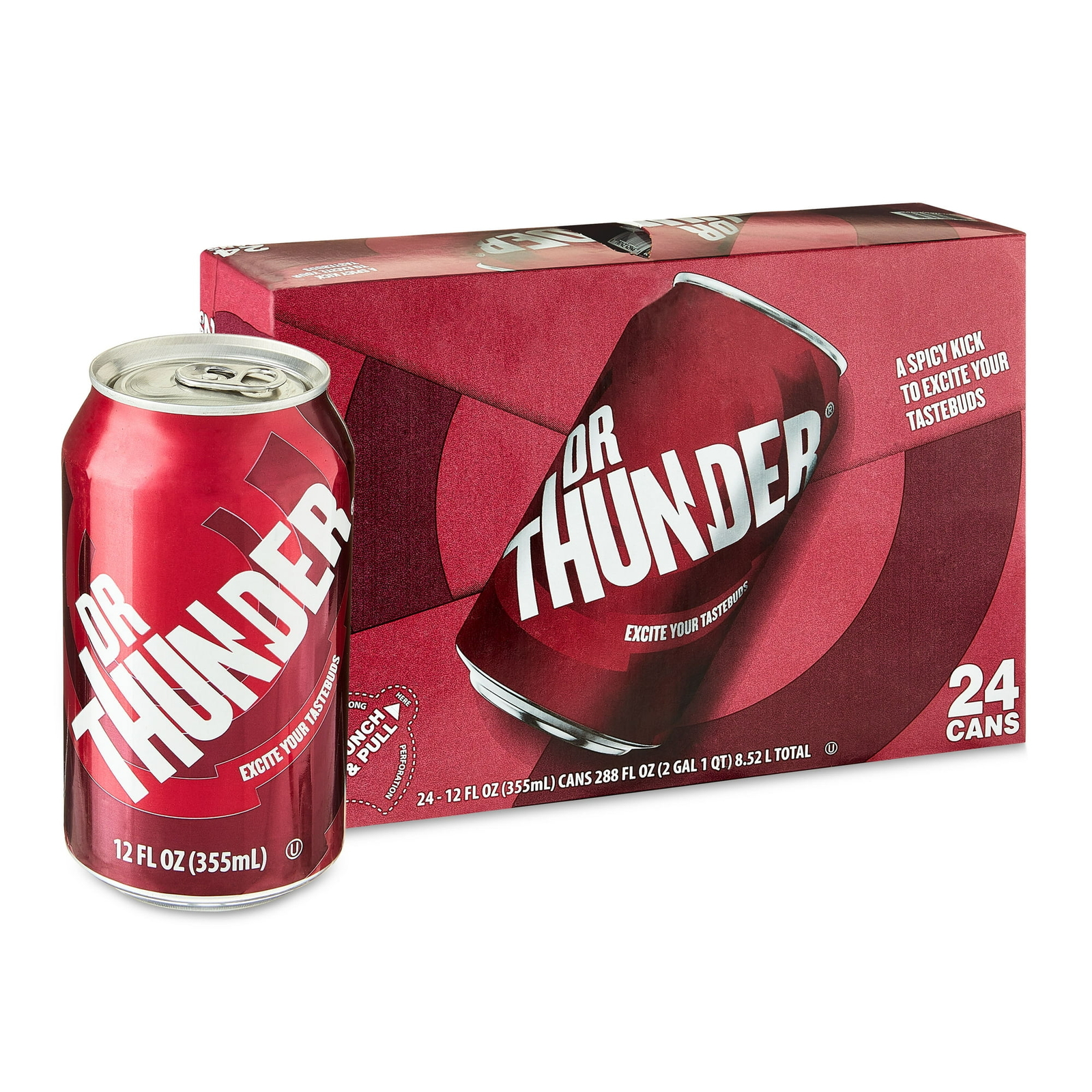 Great Value Dr Thunder Soda Pop, 12 fl oz, 24 Pack Cans | eBay