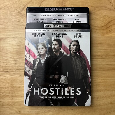 Hostiles (4K UHD, Blu-ray, 2018, 2 Disc) With Slipcover - No Digital Copy