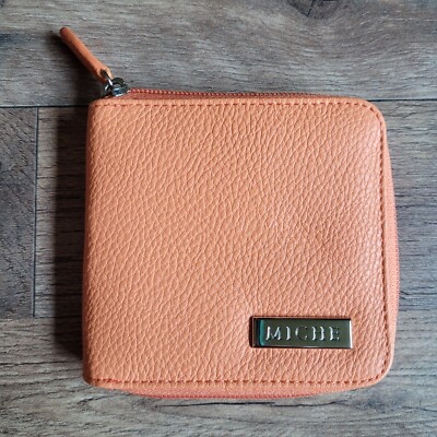 Miche Wallet Ziparound Cantaloupe 4x4'' Faux Pebbled Leather type
