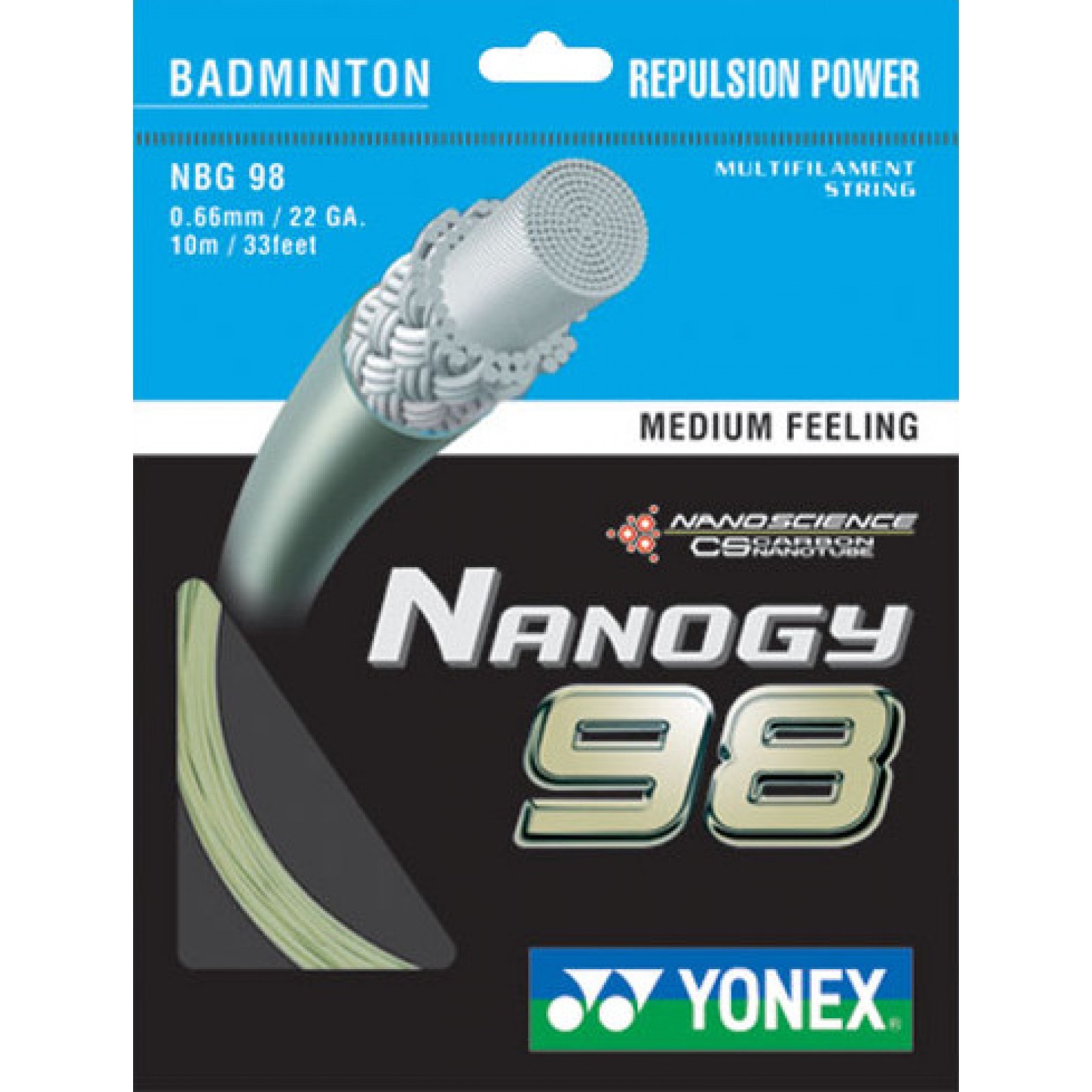 Yonex Nanogy 98 Badminton-Saite 10m