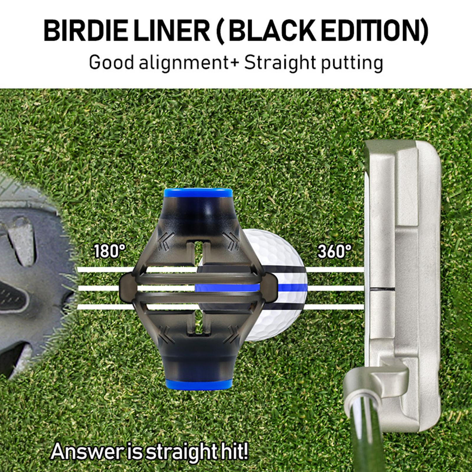 Ball Marker High Precision Golf Ball Marker 360-Degree Triple 3-Line Ball Marker