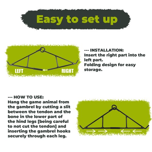 Highwild Game Hanging Gambrel - Deer Hunting Accessories - 1000 lbs