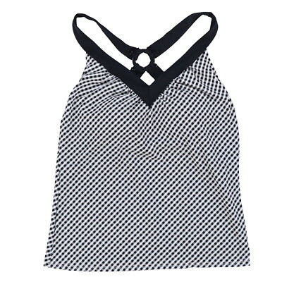 Swim Solutions Womens Tankini Swimsuit Top Crisscross-Neck Adjustable Halter New