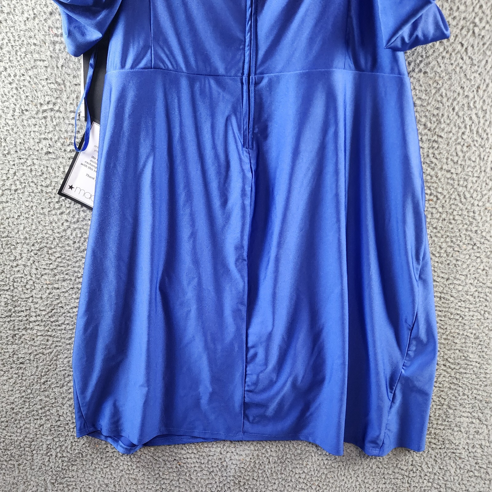 City Studio Trendy Plus Size Cold-Shoulder Satin Bodycon Dress 22W Bright Royal~ - Picture 12 of 13
