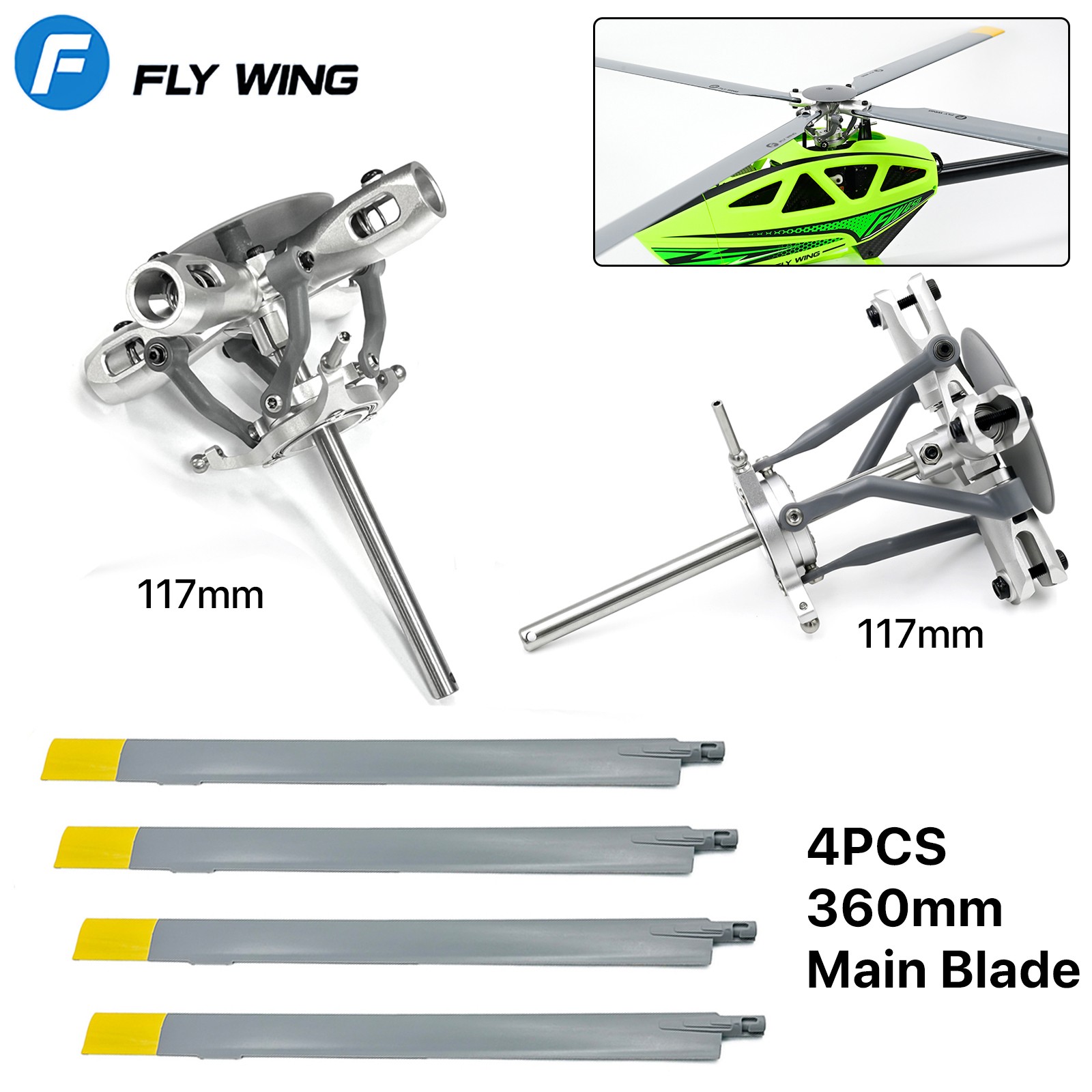 Flywing Upgrade Parts 4 Propellers Rotor Head for FW450L V3