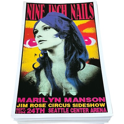 Nine Inch Nails, Marylyn Manson, Seattle Center Arena Poster 11 x 17 (368)