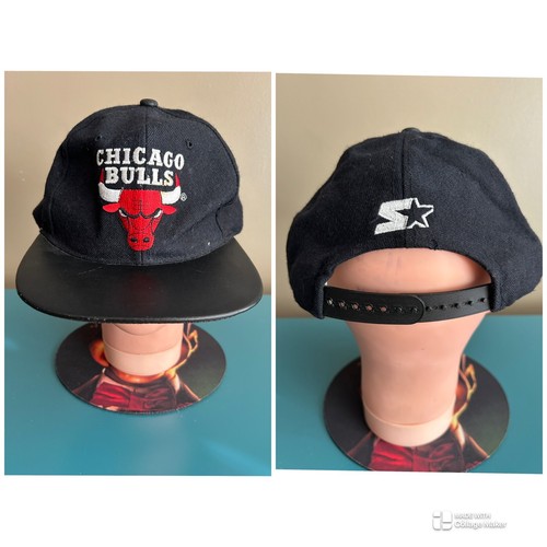 RARE Vintage Starter Chicago Bulls WOOL Snapback Cap Hat