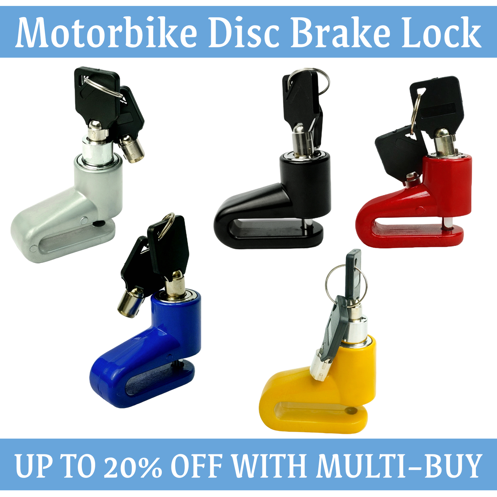 Security Disc Brake Lock for Scooter Motorcycle Bicycle Anti-Theft Heavy Duty