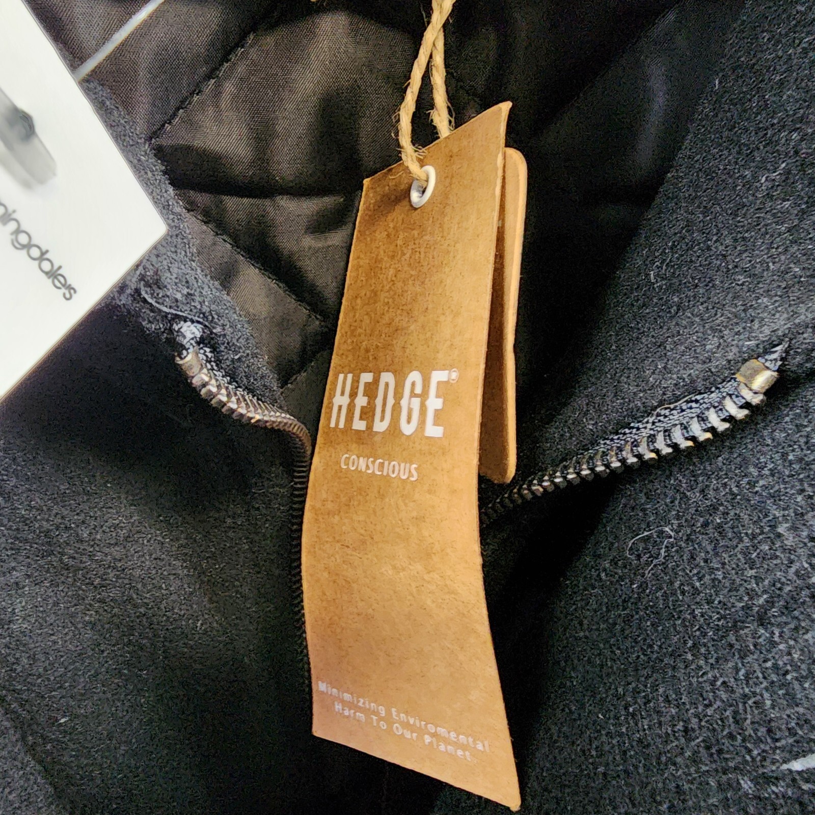 Hedge Conscious Zip Insert Hooded Jacket Men's XXL Black Wool Blend Button Front - Picture 8 of 15