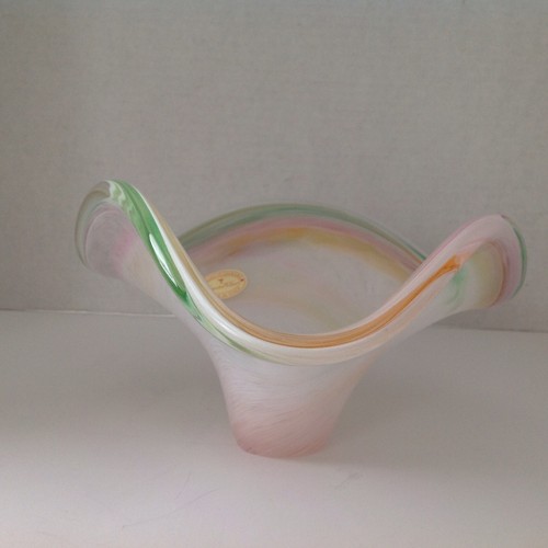 Murano Free Form Design Bowl Made in Italy with Original Murano Label