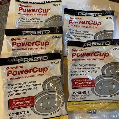 Presto Genuine Power Cup Microwave Popcorn Popper Concentrators 09964 40pc/5 pkg