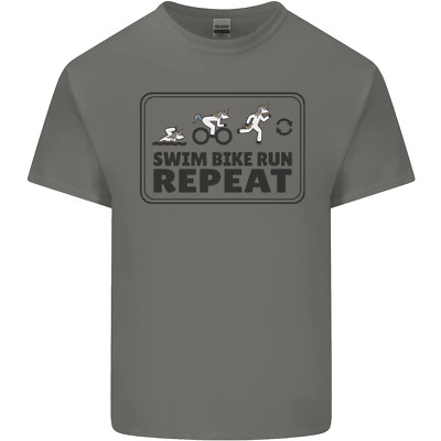 Unicorn Triathlon Running Swimming Cycling Mens Cotton T-Shirt Tee Top