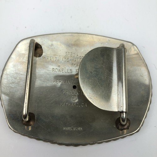 Vintage Longhorn “Jeff” Cowboy Belt Buckle by Hernandez Silver