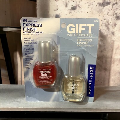 Maybelline Express Finish fast dry Nail Color clear &200 Rosy+ BASE AND TOP COAT