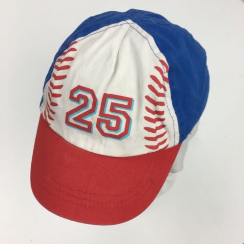 Baseball 25 Red White Blue Toddler Ball Cap Hat Fitted One Siz...