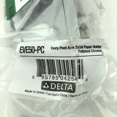 Delta EVE50-PC Everly Double Post Pivoting Toilet Paper Holder - Polished Chrome