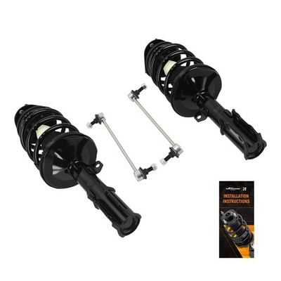 Front Complete Struts w/Coil Spring+Sway Bar Links For 2003-2008 Toyota Corolla