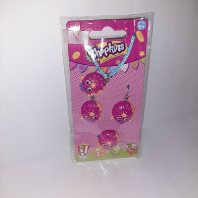 Shopkins Kids Girls Jewelry Set Necklace Ring Earrings DOUGHNUTS DONUTS Cute  