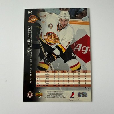 1995 Upper Deck Hockey #102 Cliff Ronning Electric Ice