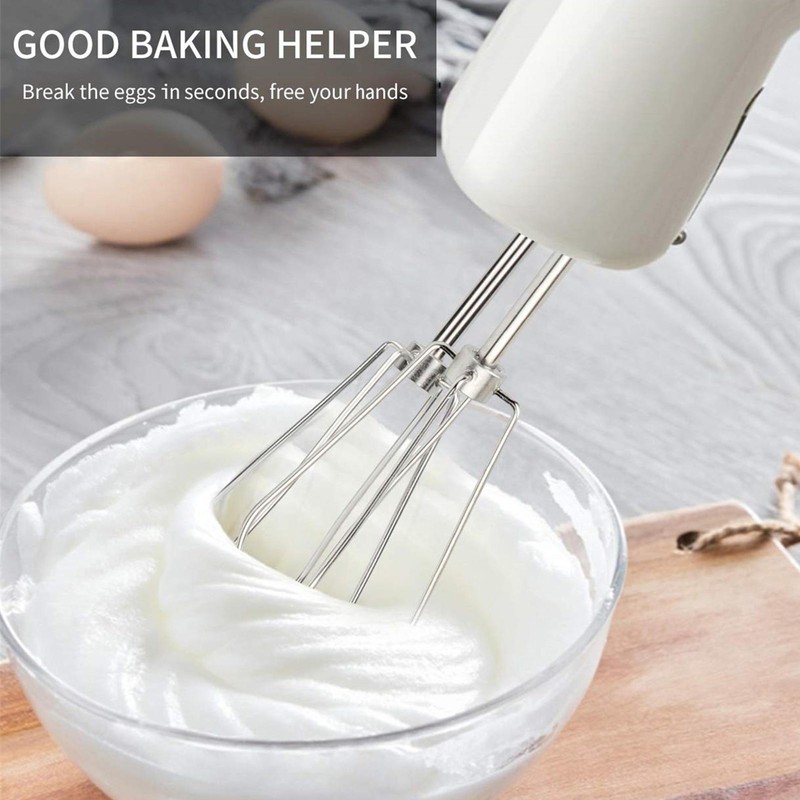 Hand Mixer Attachments 2pcs Cordless Egg Whisker Hand Push Stainless Steel