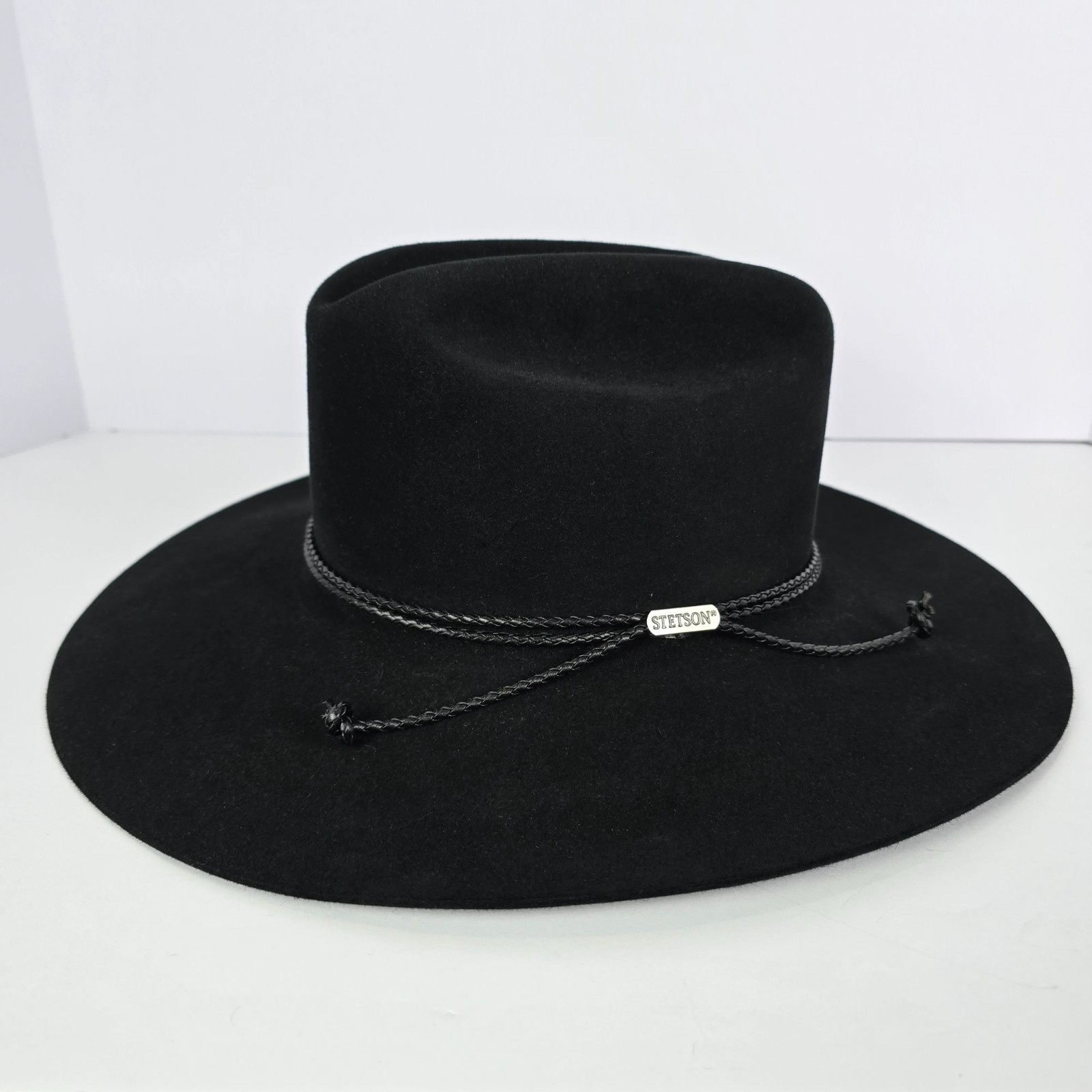 Stetson XXXX 4X Beaver Carson Felt Black Western Leather