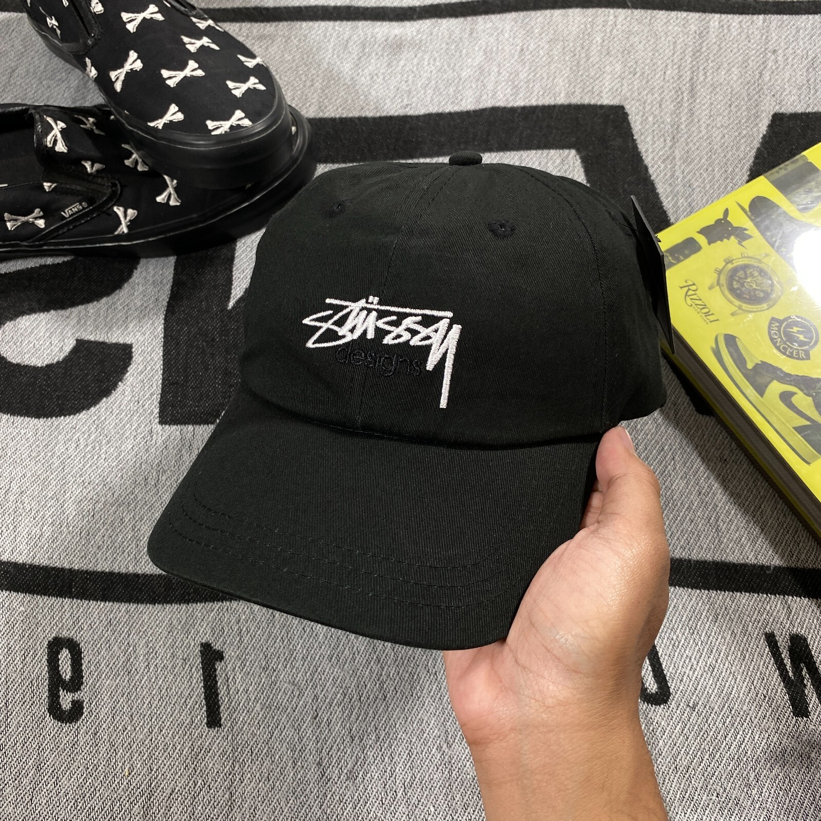 Stüssy ベースボールキャップ 黒 Stussy 刺繍Sロゴ ベースボールキャップ 黒 Stussy Sロゴ ベースボール