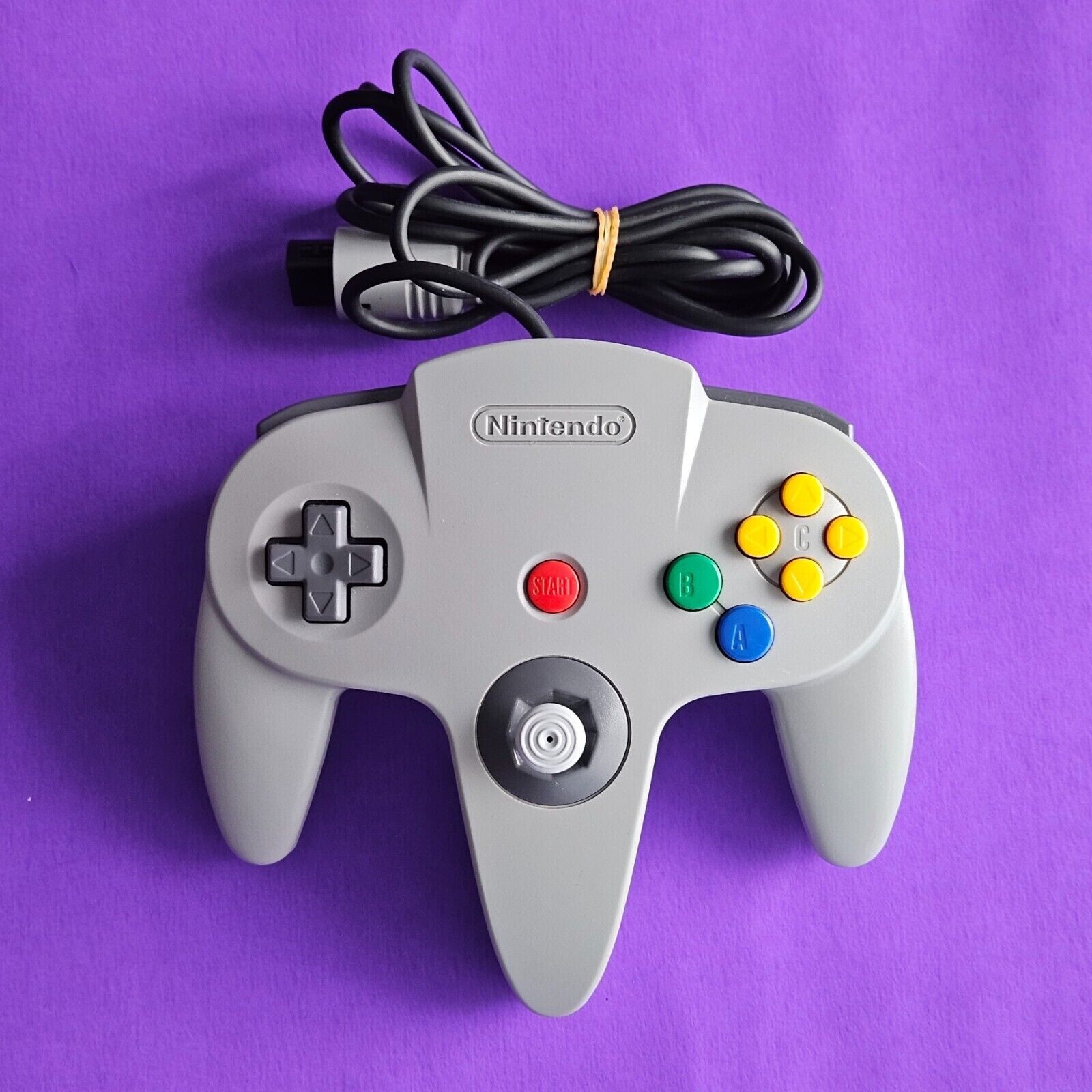 Official Nintendo 64 GRAY Controller AUTHENTIC 👾 OEM N64 Official Nintendo 64 GRAY Controller AUTHENTIC 👾 OEM N64