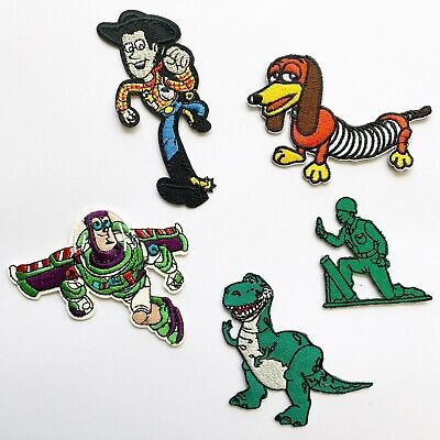 Toy Story Iron On Patch Badge Woody Rex Slinky Dog Buzz Lightyear Sarge Applique