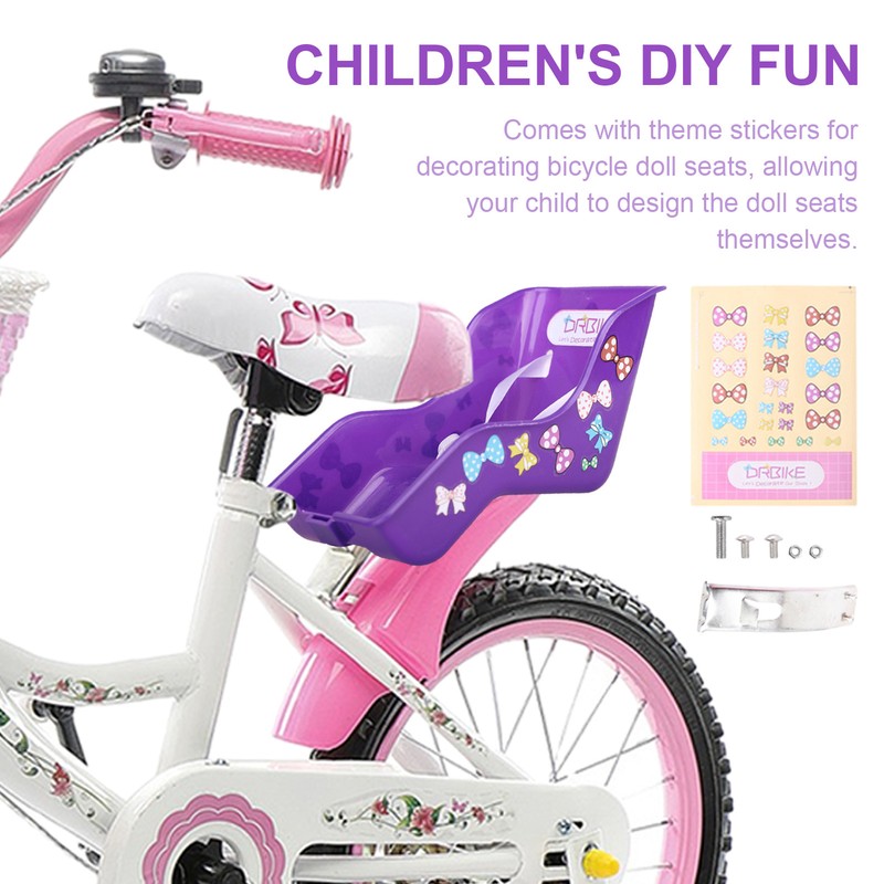 Doll Bike Seat or Girls Bike Bicycle Holder Seat Attachment Girl Bike Doll Seat