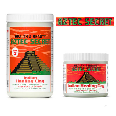 Aztec Secret Indian Healing Clay – 100% Natural Calcium Bentonite Clay – 1lb & 2