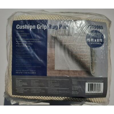 Cushion Grip 5 x 8 Rectangular Rug Pad Keep Rugs from Creeping - Protects Floors