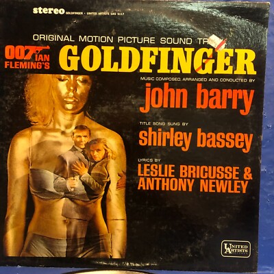 GOLDFINGER SOUNDTRACK / JAMES BOND 007 STEREO  RECORD ALBUM LP SHIRLEY BASSEY