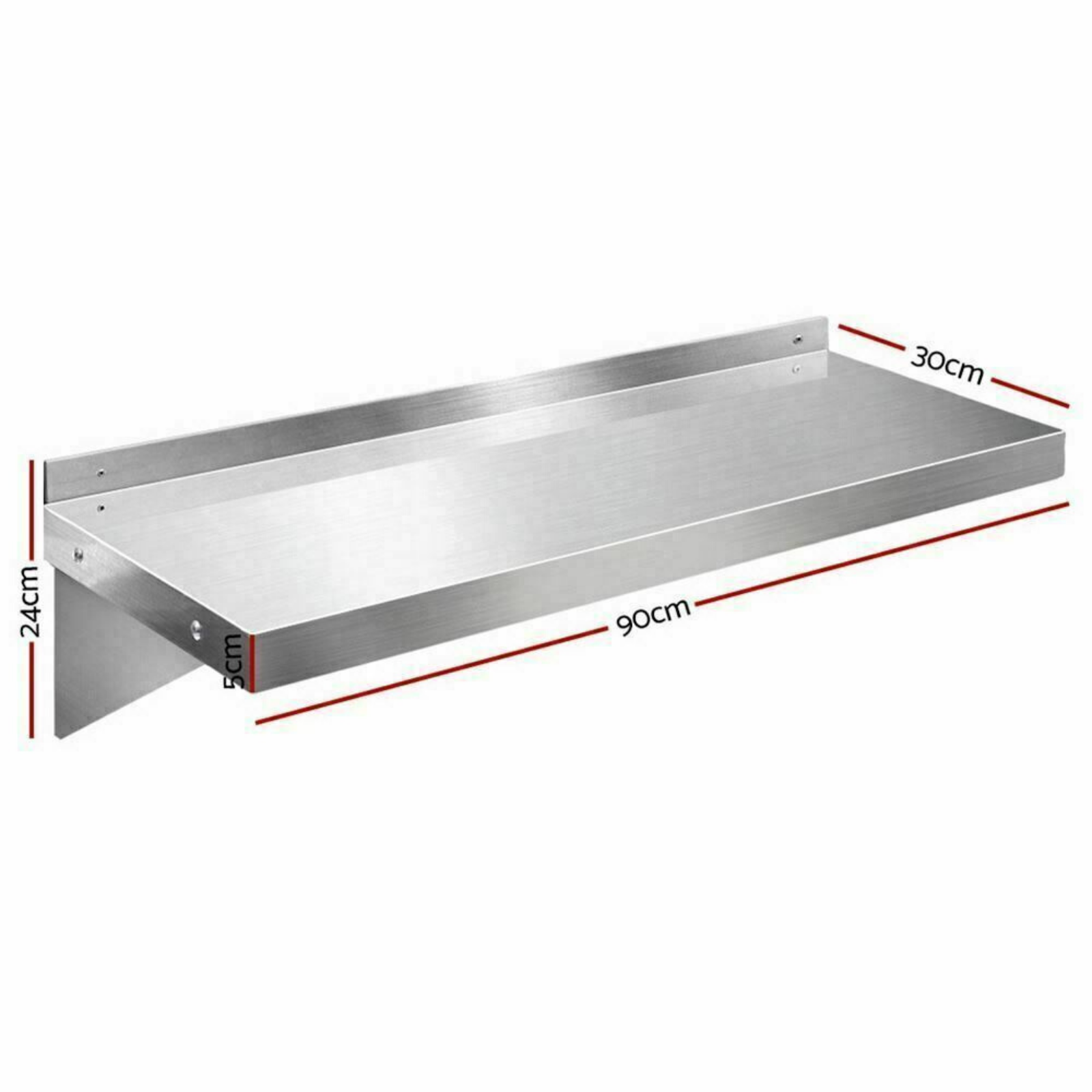 Stainless Steel Wall Shelf Kitchen Shelves Rack Mounted Display