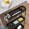 SPACELEAD Slim Storage Cart 4 Tier,Bathroom Organizer Rolling Utility,Mobile Shelving Unit Slide Out for Office, Kitchen, Laundry Room and Narrow Places,Black