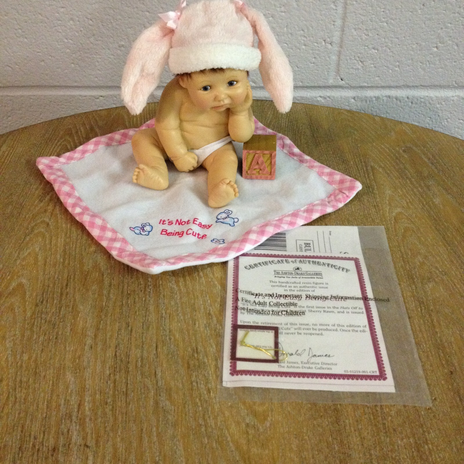 Ashton Drake It’s Not Easy Being Cute 6” Baby Doll Figure Complete COA