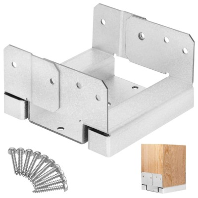 10 PCS 6x6 Post Base for Concrete Adjustable Galvanized Steel Deck Post Anch