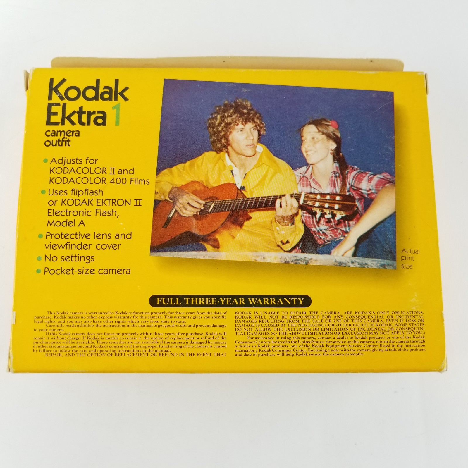 Vintage Kodak Ektra 1 Camera With Box and Flip Flash 2