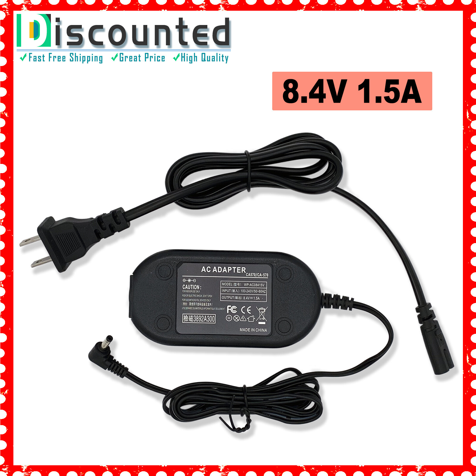 Fully Decoded AC Power Adapter for Canon EOS 5D 6D 7D Series Digital Camera