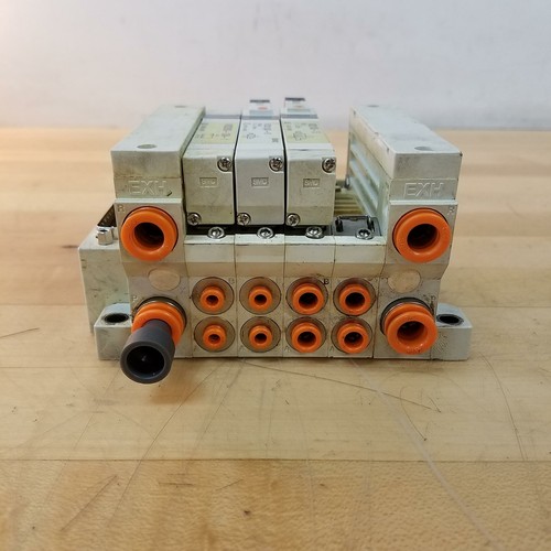 SMC Assembly (2) VQ2100-5, (1) VVQ2000-10A-1, and (1) Unknown SMC Valve - USED